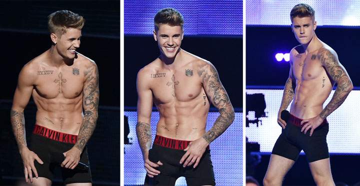 Justin Bieber strips