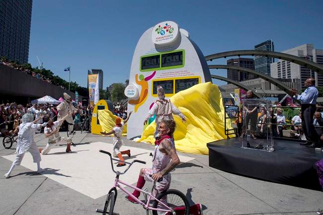 The Pan-Am count down clock was unveiled in Toronto on July 11, 2014. 