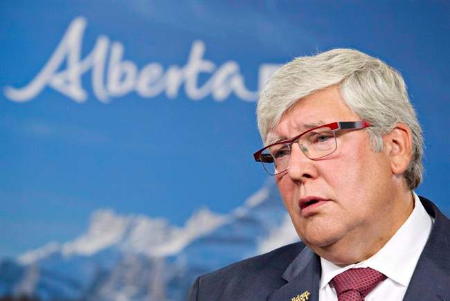 Alberta Premier Dave Hancock is pictured in Edmonton on Aug. 19, 2014. 