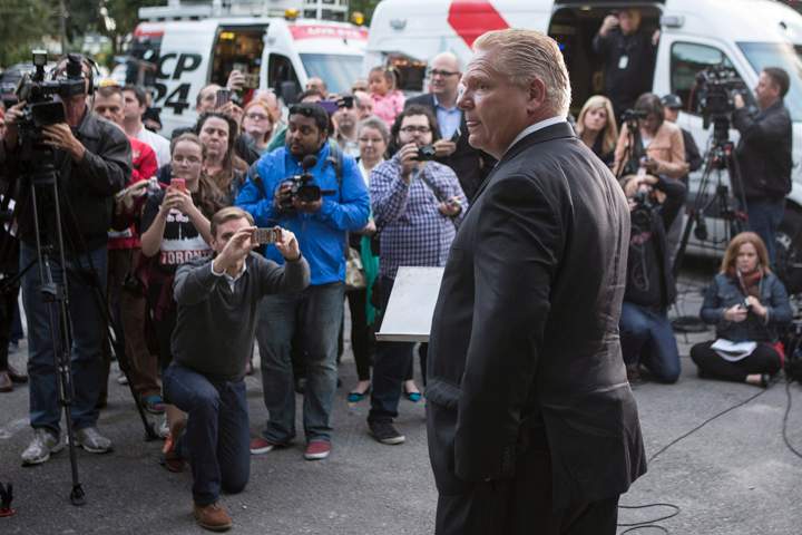 Doug Ford won't be taking part in the debate on public transit Monday.