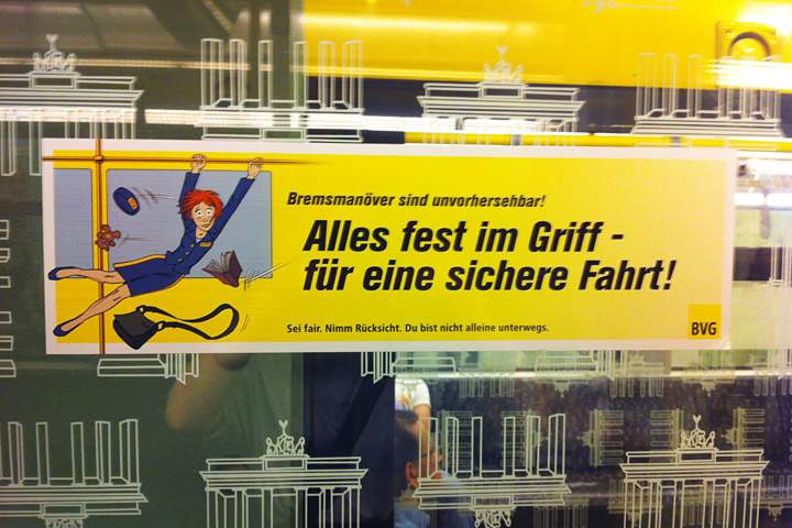 A PSA on the Berlin subway