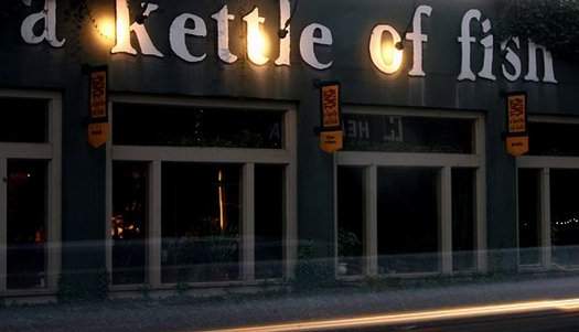 The former Kettle of Fish restaurant on Pacific Street in Vancouver.
