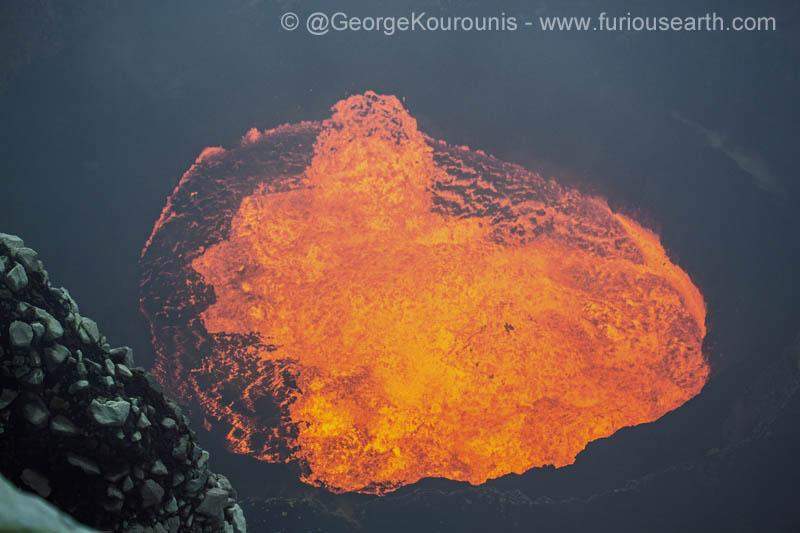 George Kourounis descends into lava lake