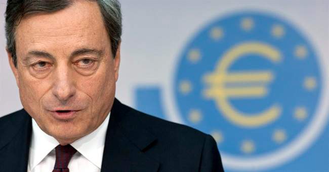 In this Aug. 7, 2014 file photo Head of the European Central Bank, ECB, Mario Draghi attends a news conference in Frankfurt, Germany. 