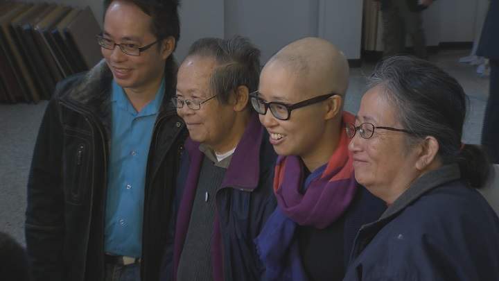 Mai Duong after announcing she found a cord blood donor.
