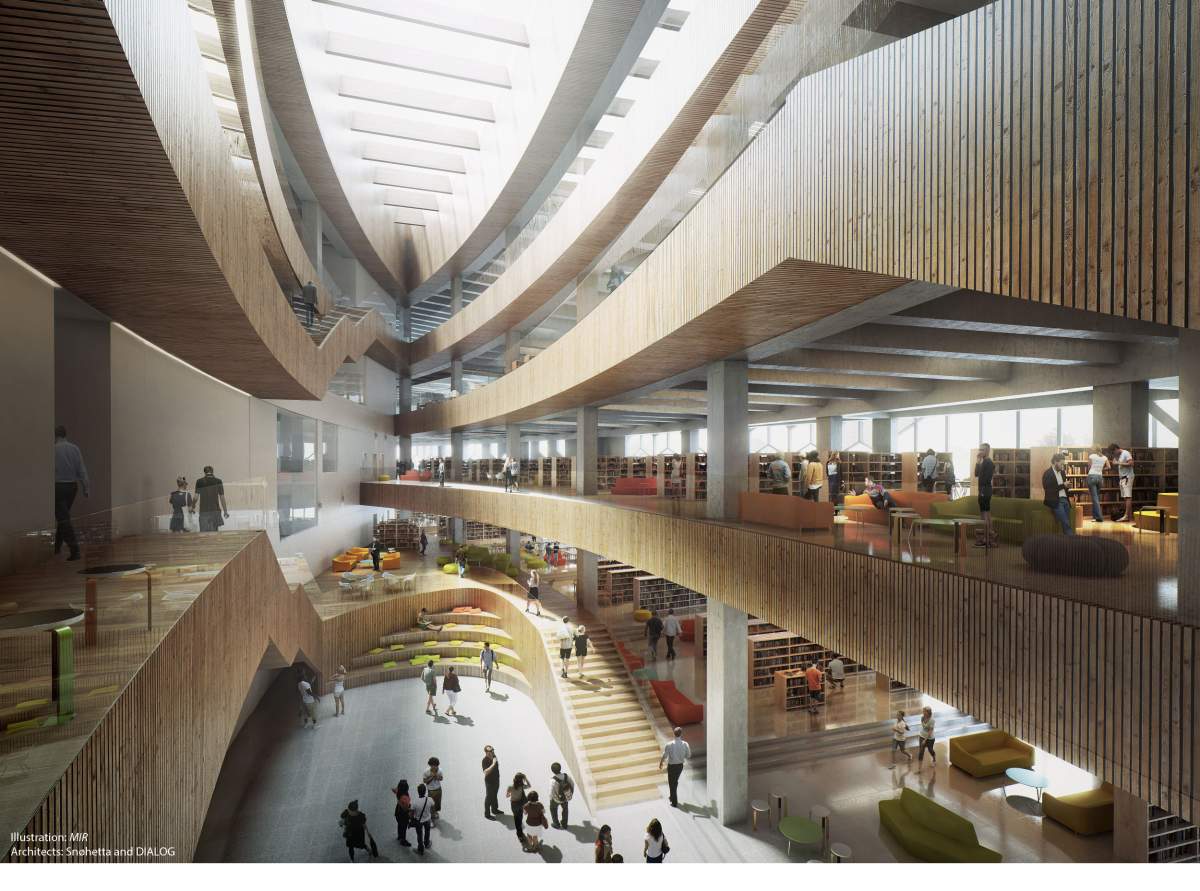 The Calgary Municipal Land Corporation (CMLC) unveiled the final architectural design for the New Central Library on Tuesday, September 23rd, 2014.