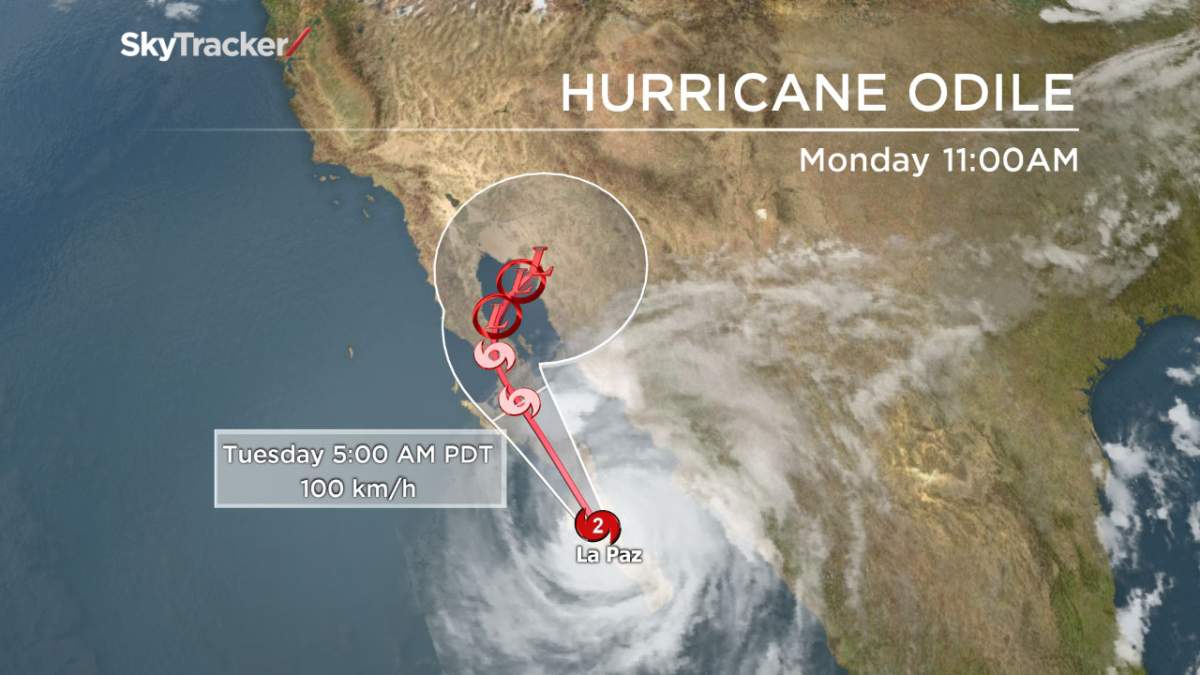 Path of Hurricane Odile