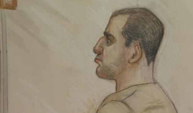 Reza Moazami in court.