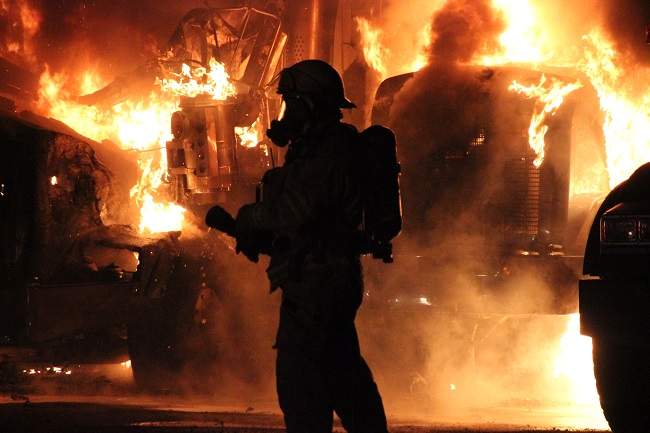 Suspicious fire at a trucking company in Richmond - image