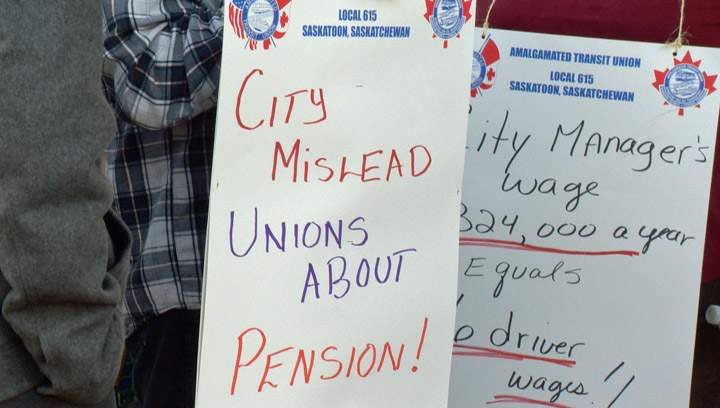 Union, city differ over valuation of pension plan; ATU 615 says there is an $80-million surplus, City of Saskatoon say $6.7-million deficit.