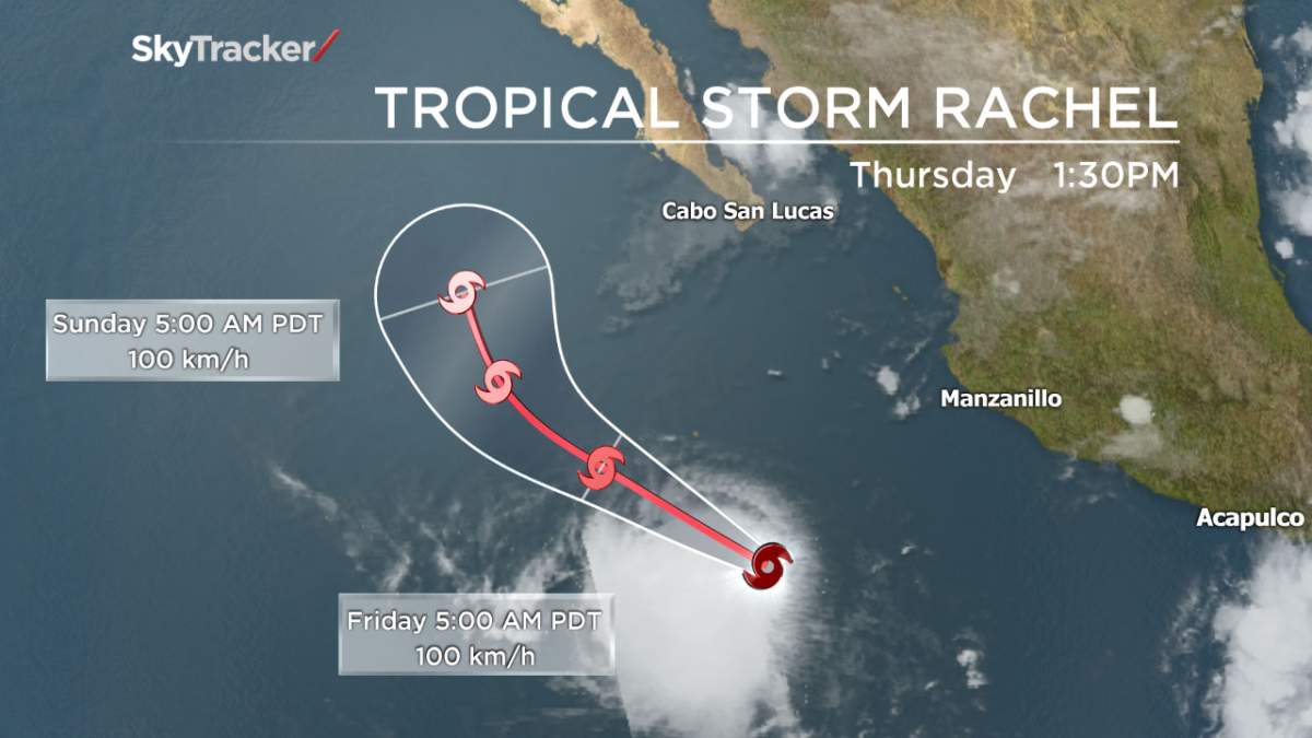 Tropical storm Rachel forms in eastern Pacific