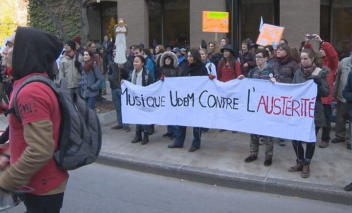 Protesters in Montreal.