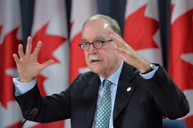 Official Languages commissioner Graham Fraser at a news conference in Ottawa on Tuesday, Oct. 7, 2014. 