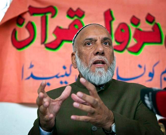 Imam Syed Soharwardy, leader of The Islamic Supreme Council of Canada, speaks in Calgary, in a Aug. 31, 2010 photo. 