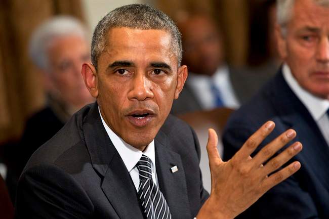 President Barack Obama speaks about Ebola after a meeting in the Cabinet Room of the White House in Washington, Wednesday, Oct. 15, 2014, with members of his team coordinating the government’s response to the Ebola outbreak.