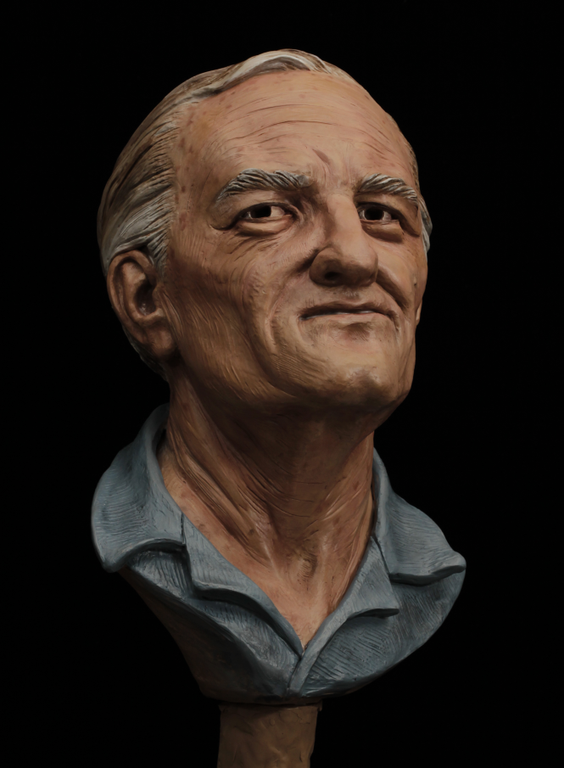 Bust of Bishop age-progressed to age 77.