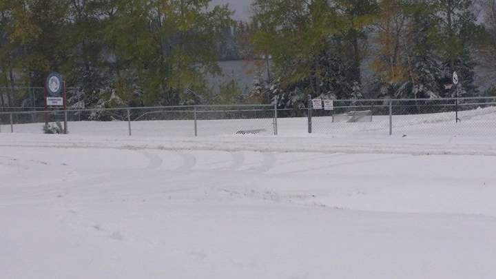 Island Lake Manitoba snow