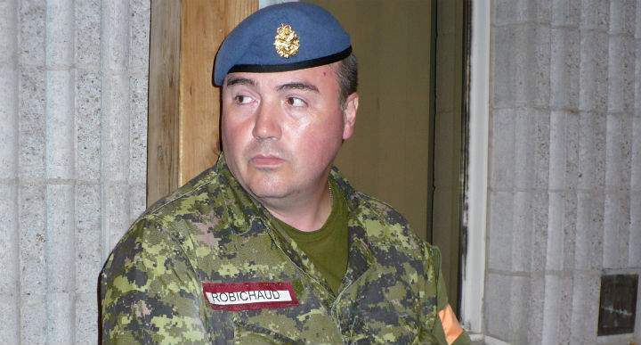 James Robichaud joined the army in 2009, at age 43, after working in the lumber business.