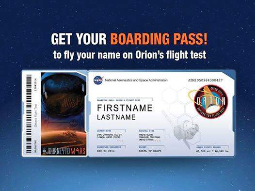Send your name to Mars