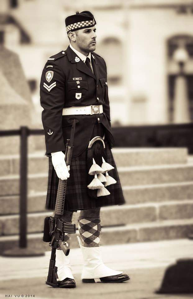 Cpl. Nathan Cirillo pictured in front of the Tomb of the Unknown Soldier in Ottawa.