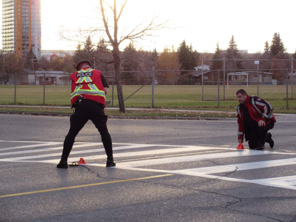 Thorough investigation along Northmount Dr. 8 hours after pedestrian collision