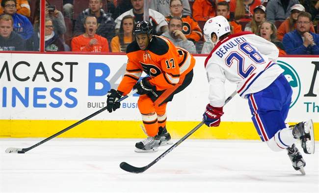Philadelphia Flyers’ Wayne Simmonds.