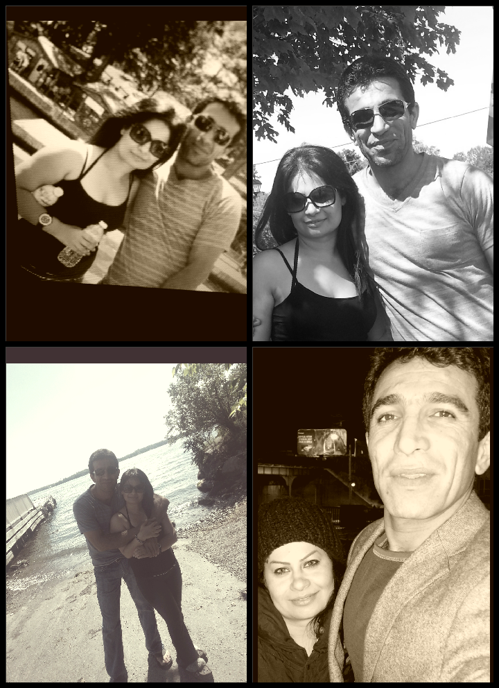 Family photos show Pam and Masoud in happier times before his arrest.