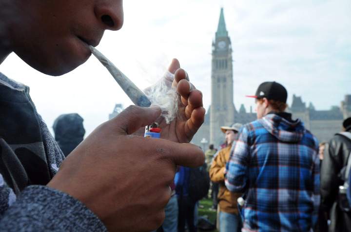 Smoking pot on Parliament Hill