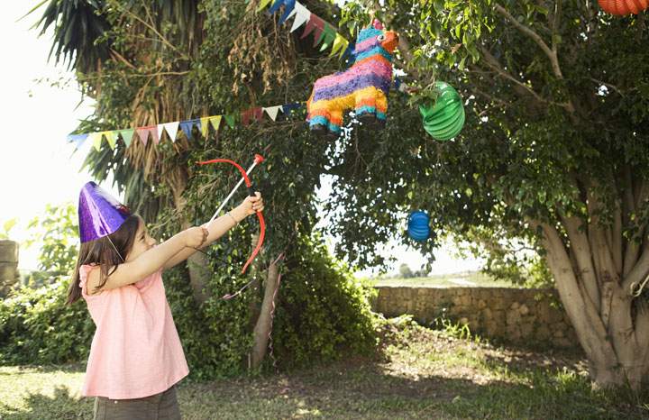 Throwing a party? Rather than paying for candy, use Halloween treats to stuff your pinata.