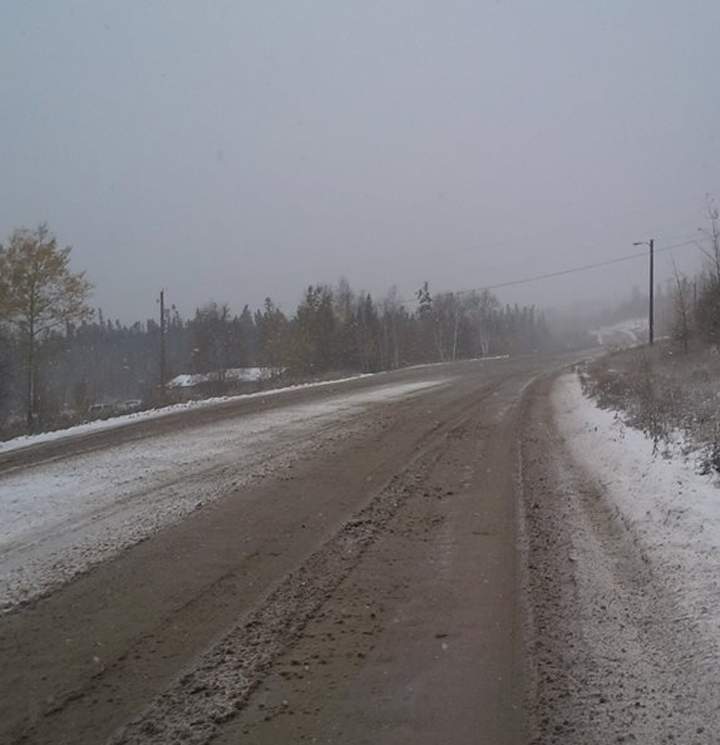 St. Theresa Point Island Lake Manitoba snow