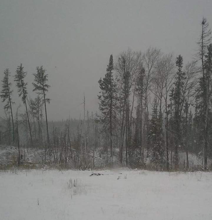 St. Theresa Point Island Lake Manitoba snow