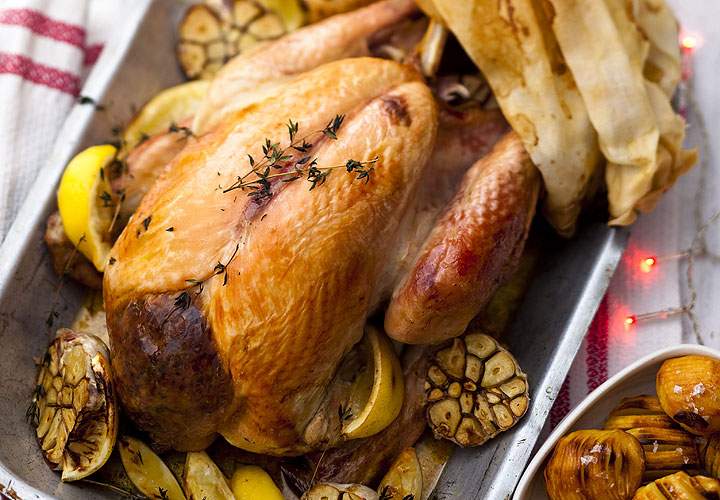 How to cook a turkey dinner.