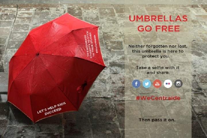 Centraide’s “Umbrellas Go Free” campaign is designed to spread a message of hope.