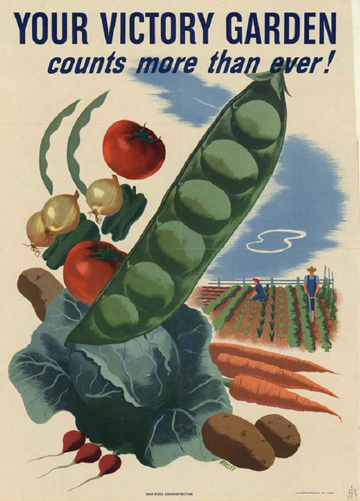 American WWII-era poster promoting victory gardens.