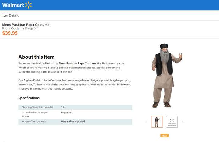 UPDATE: Walmart pulls controversial costume, apologizes - image