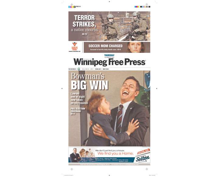 PHOTOS: Newspaper front pages day after Ottawa came under attack - image