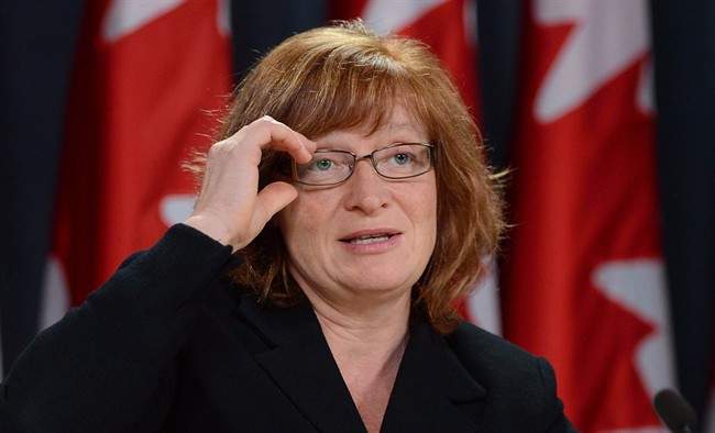 Information Commissioner Suzanne Legault speaks in Ottawa on Oct. 17, 2013. 