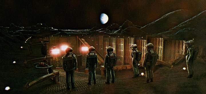 An image from the Stanley Kubrik movie “2001: A Space Odyssey.” The 1968 movie, based on Arthur C. Clarke’s book of the same name, envisioned humans living and working in space and on the moon.