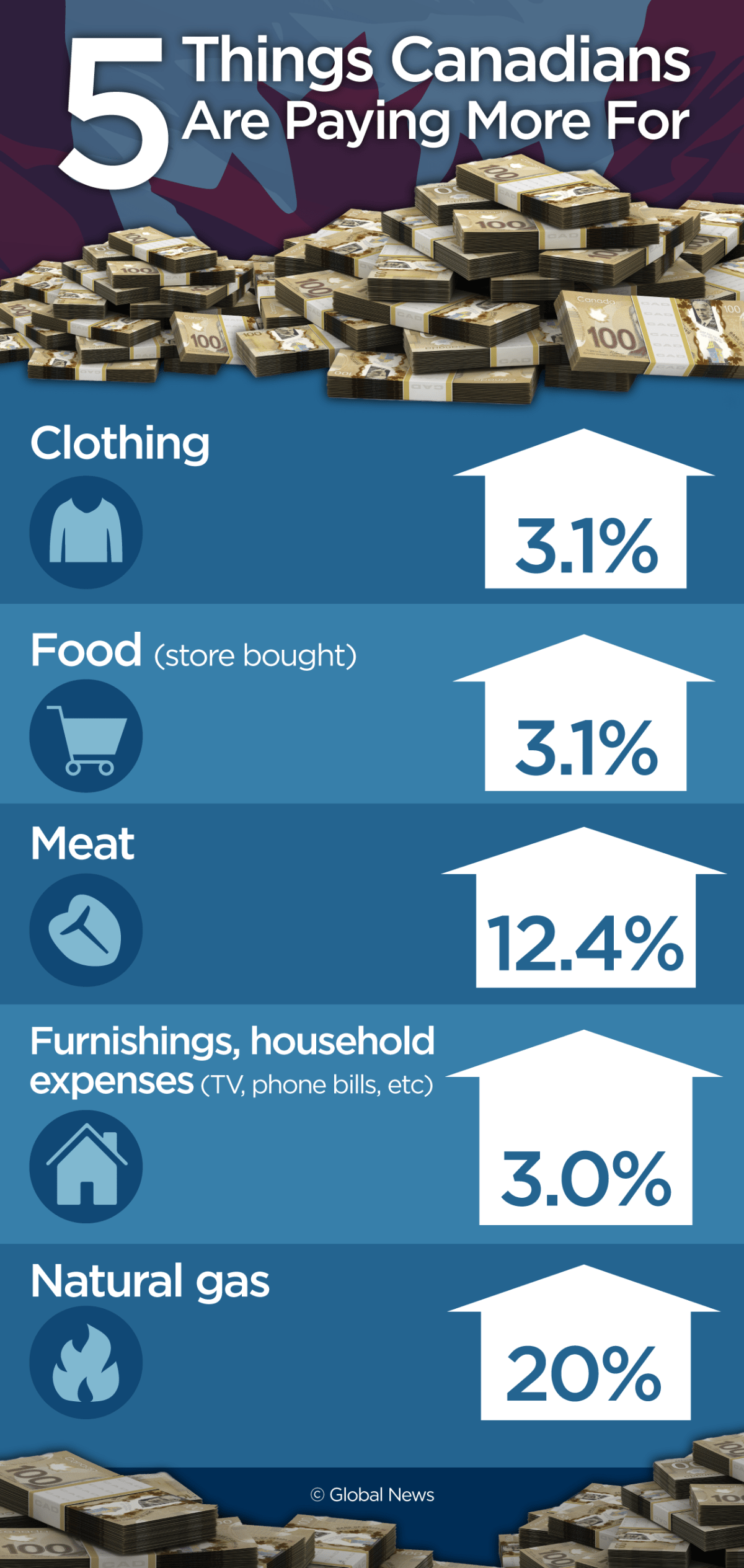Electricity, meat prices help push inflation rate to 2.4% - image