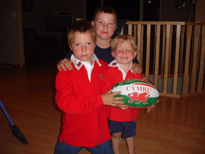 Sean, Blake and Lyndon Arnal pose with a rugby ball in this undated family handout photo. When one of her children was killed six years ago, Anne Arnal never dreamed she would have to go through the same pain again. And again. Three of her six children - her freckle-faced, youngest boys - have died in separate accidents on the family's farm.