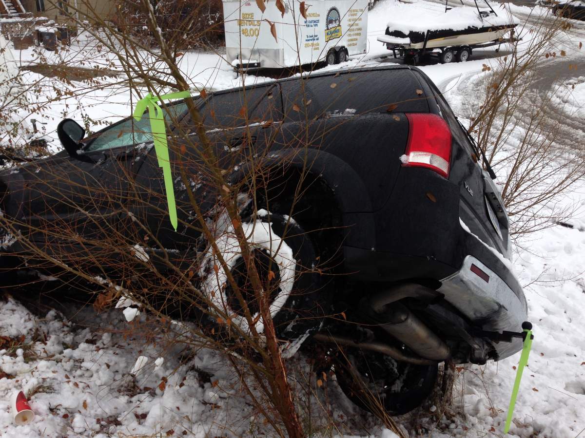 Accident on Clement Avenue in Kelowna Wednesday.