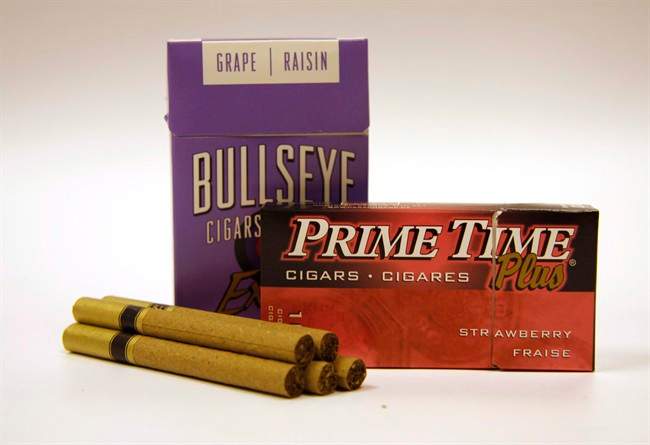 Packages of flavoured cigars are shown in this Oct. 3, 2010 photo. 