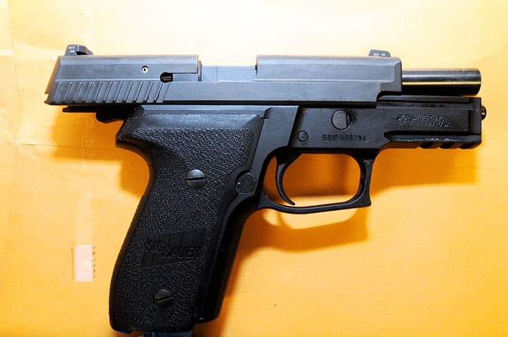 This undated photo released by the St. Louis County Prosecuting Attorney’s office on Monday, Nov. 24, 2014, shows the pistol used by Ferguson police officer Darren Wilson to shoot Michael Brown in Ferguson, Mo., on Aug. 9.