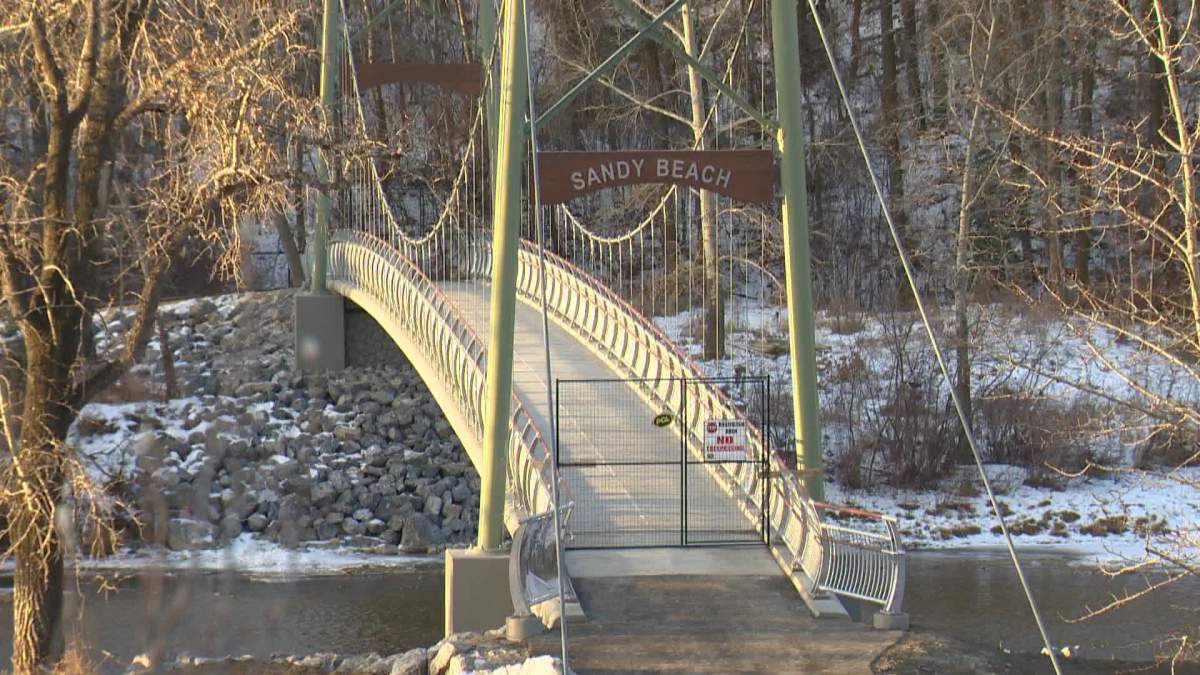 Re-built Sandy Beach Footbridge. 