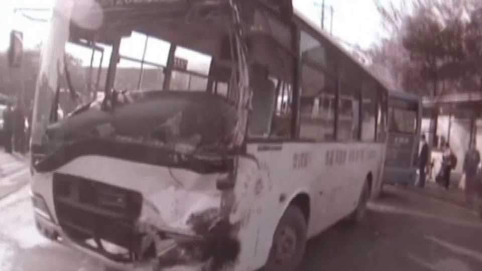 Elderly woman survives horrific China bus crash