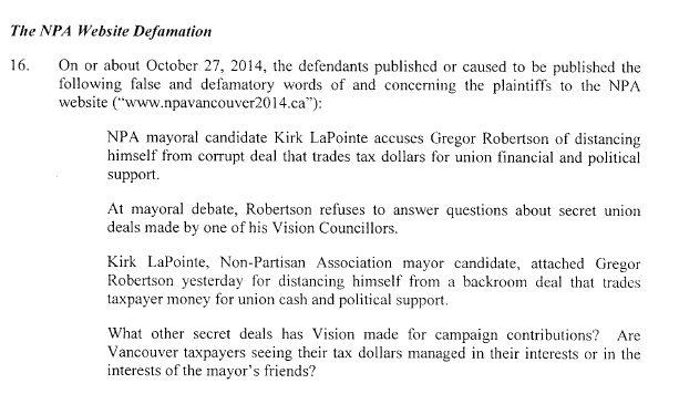 Gregor Robertson suing mayoral challenger Kirk LaPointe for defamation - image