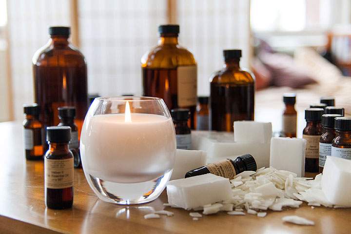 This photo provided by Prosperity Candle shows Essential Oils and a Forever candle. The candle is hand made by Prosperity's corps of women artisans, who are able to earn a living wage and build a brighter future for their families. When the candle burns low it can be returned to Prosperity for a complimentary refill. Fragrances include vanilla bean and peppercorn, amber and orchid, and redwood and patchouli.