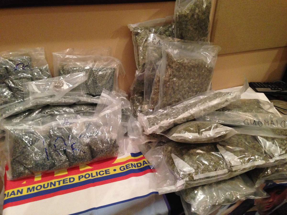 Alberta RCMP seize 60,000 fentanyl tablets, 350 pounds of marijuana in two separate traffic stops November 17th and 21st, 2014.