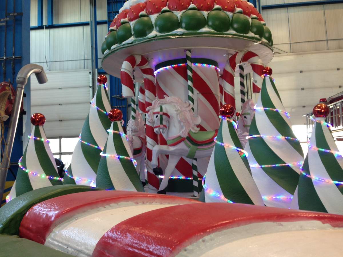 The Manitoba Hydro float is one of 60 floats in the annual Santa Claus Parade.