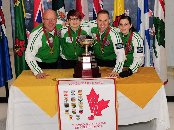 Max Kirkpatrick’s team from Swift Current, Sask. beat the Northwest Territories Saturday for gold at Canadian mixed curling championship.